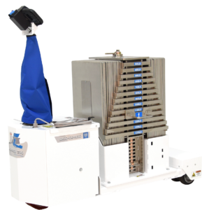 Ergo-Express motorized ceiling lift load test cart with multi-selection weight kit - front