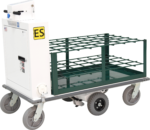 Motorized platform cart with tank rack kit