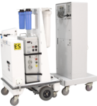 Ergo-Express dialysis cart with Fresenius hitch kit - front
