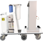 One-piece motorized dialysis cart