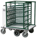 Motorized platform cart with custom tank rack kit