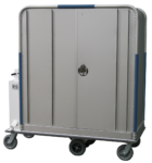 Ergo-Express motorized cart with fully-enclosed supply cabinet
