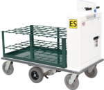 Ergo-Express motorized cart with oxygen tank rack