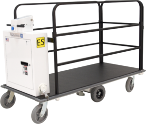 Ergo-Express motorized cart with rail kit - front
