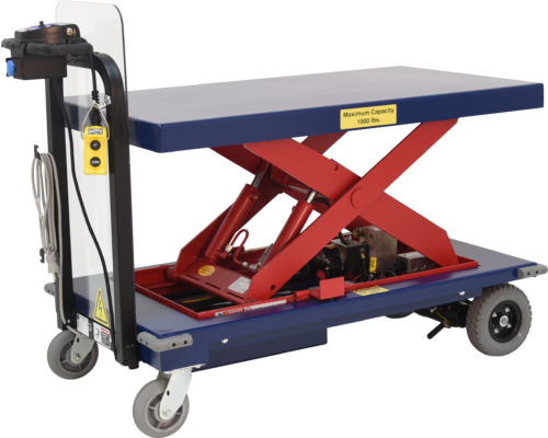 Ergo-Express hydraulic scissor lift table cart - front