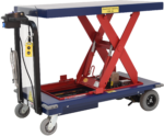 Ergo-Express hydraulic scissor lift table cart - raised platform