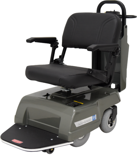 Motorized patient transport chair - front